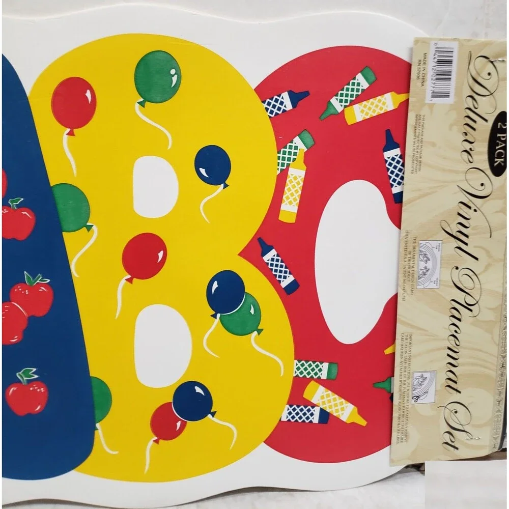 Set of 2 Same Kitchen Vinyl Placemats (18